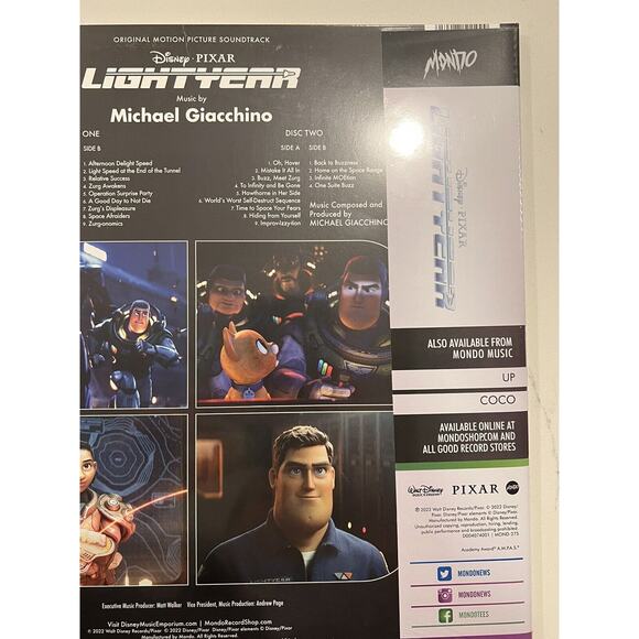 New Lightyear Disney Original Motion Picture Soundtrack Splatter Vinyl MONDO - Picture 10 of 10